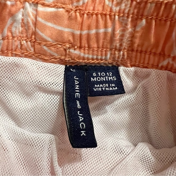 Janie & Jack Hibiscus Print Swim Trunks 6-9 M Coastal Vacation - Picture 3 of 4